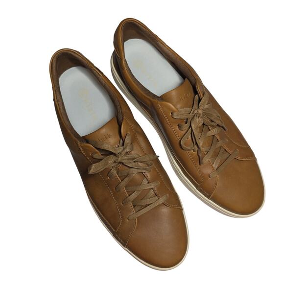 Kizik Vegas Unisex Brown Leather Lace Up Hands Free Sneakers Mens 15 Women 16.5 main image 7